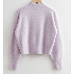 NET Other Stories Mock Neck Sweater-Lilac